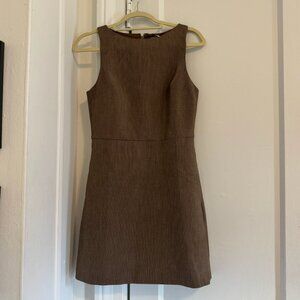 Aritzia Babaton Bond Dress - Size 6, Tyson Chk Brown/Taup